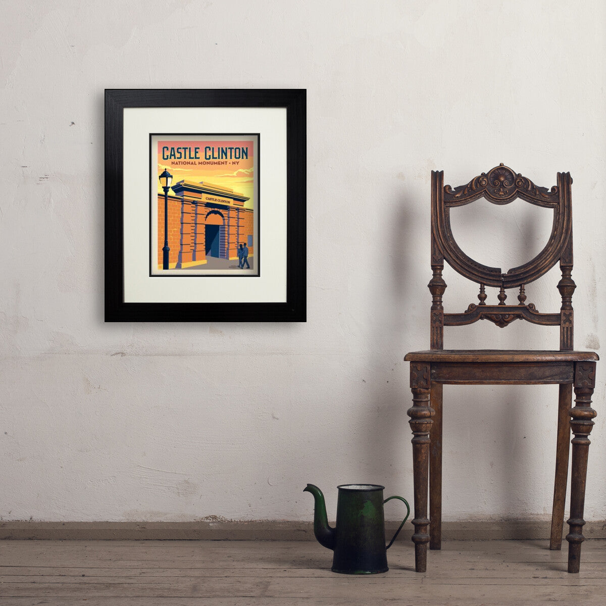 castle-clinton-national-monument-ny - 11x14 / Deluxe / Black / Env