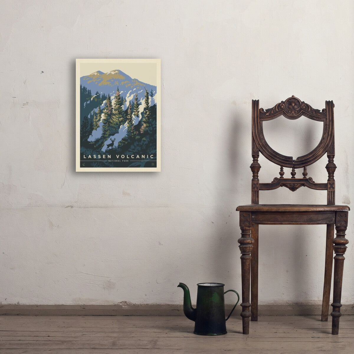 lassen-volcanic-national-park-into-the-mist - 18x24 / Env