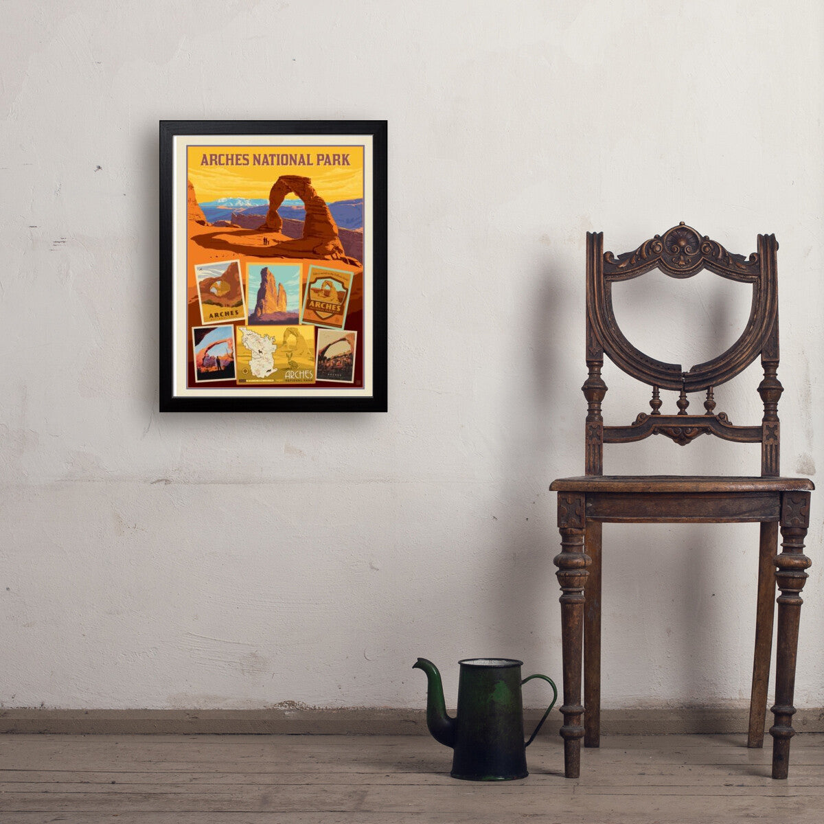 arches-national-park-collage-print - 18x24 / Simple / Black / Env