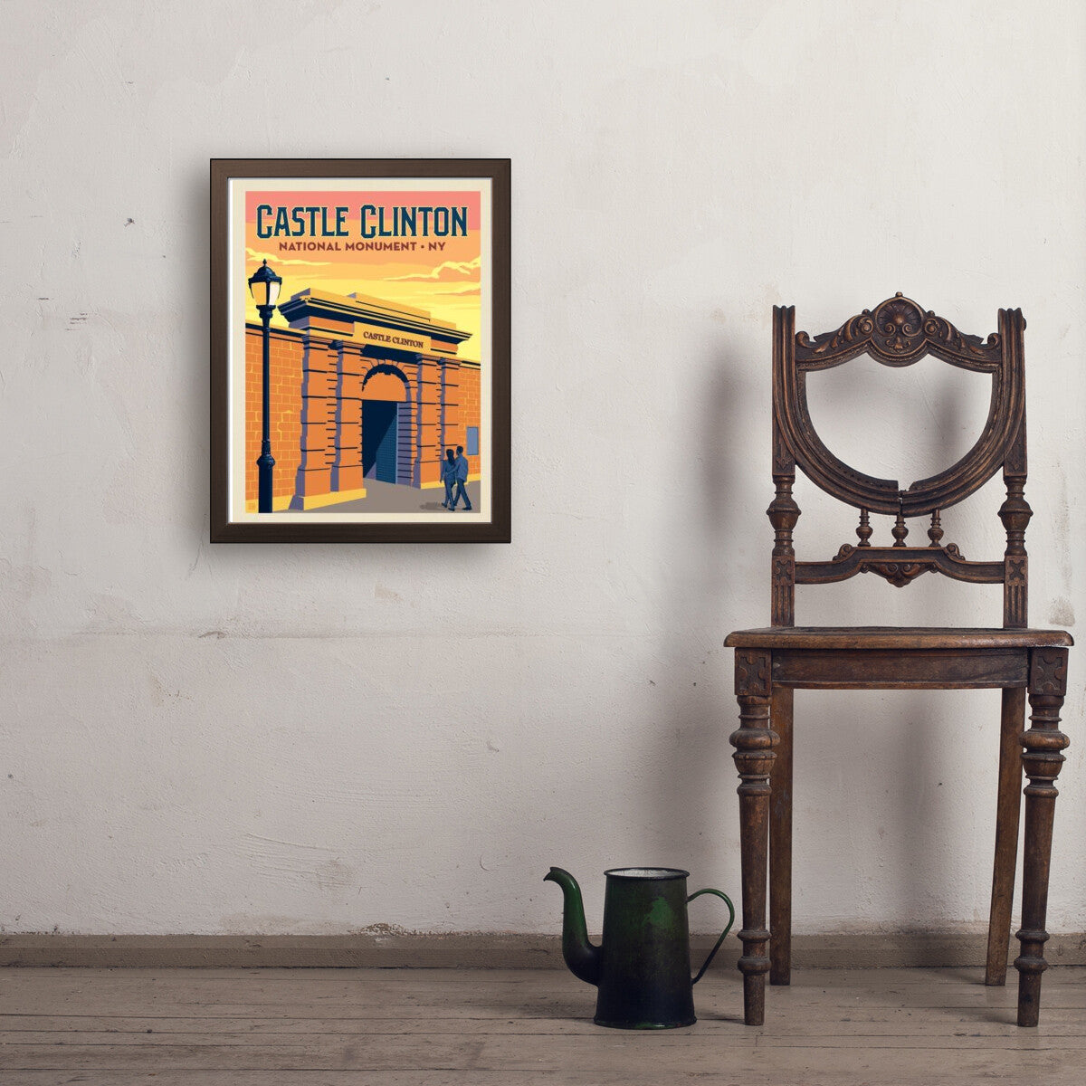castle-clinton-national-monument-ny - 18x24 / Simple / Brown / Env