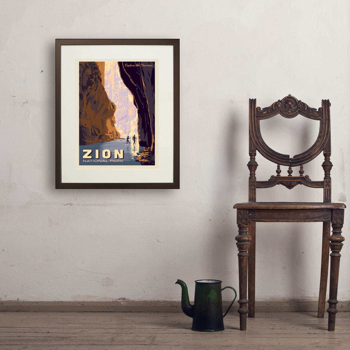 zion-national-park-explore-the-narrows - 18x24 / Standard / Brown / Env