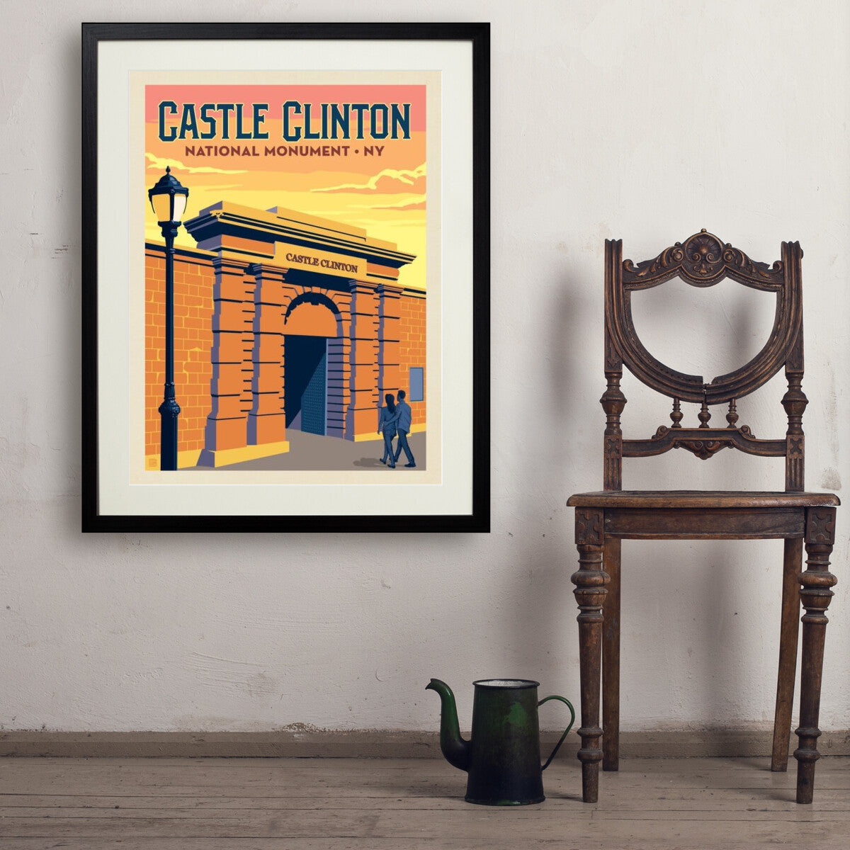 castle-clinton-national-monument-ny - 24x32 / Standard / Black / Env