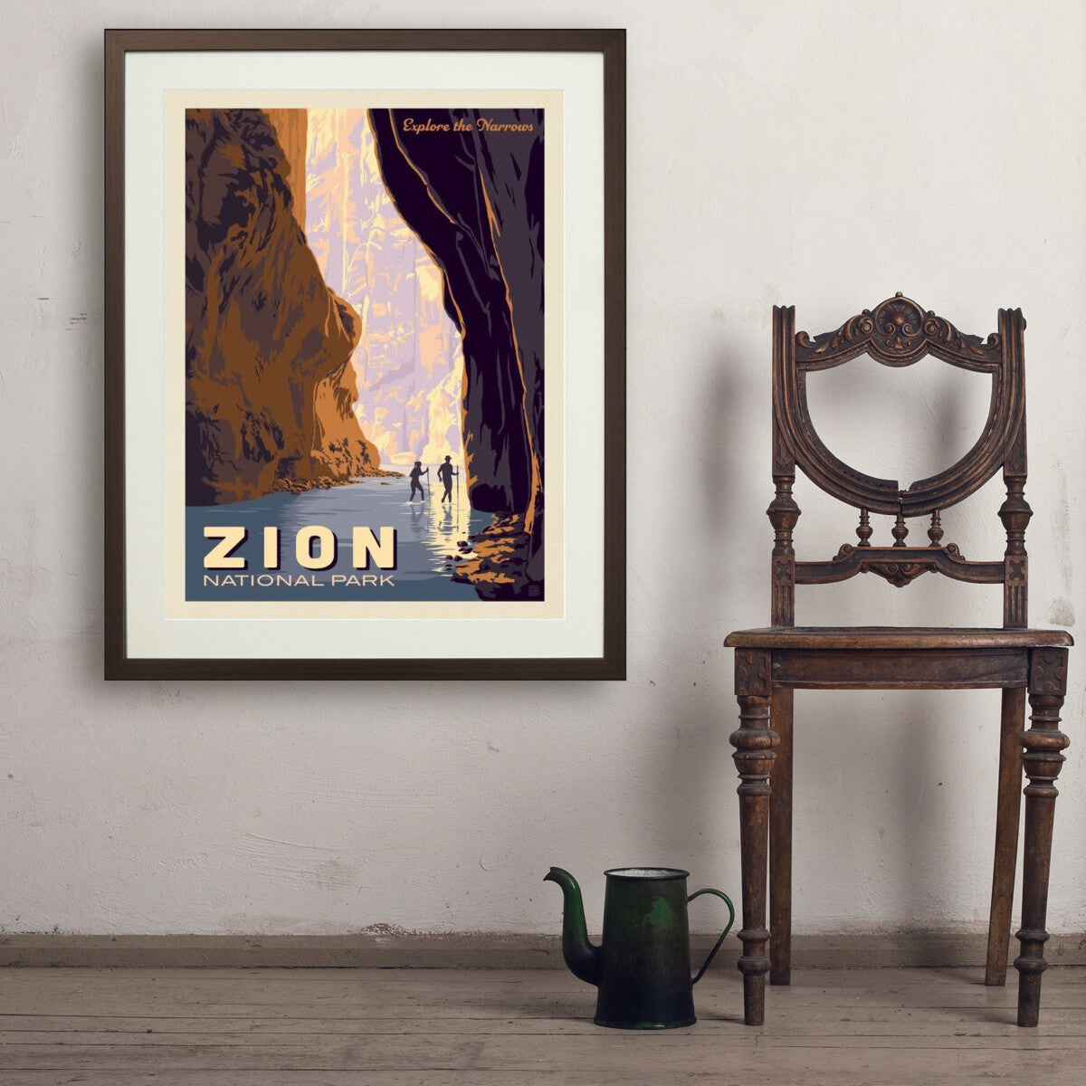 zion-national-park-explore-the-narrows - 24x32 / Standard / Brown / Env
