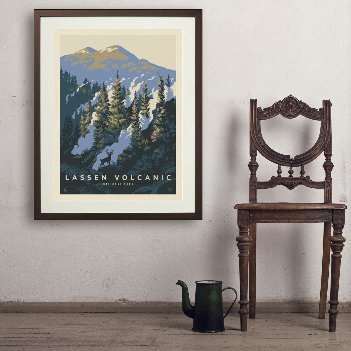 lassen-volcanic-national-park-into-the-mist - 24x32 / Standard / Brown / Env