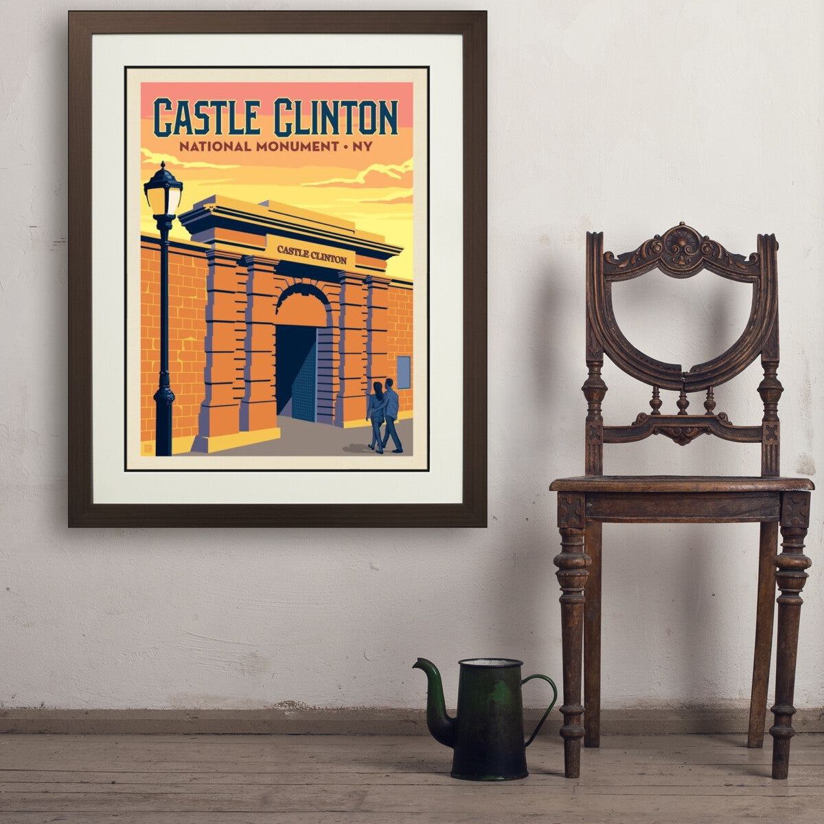 castle-clinton-national-monument-ny - 24x32 / Deluxe / Brown / Env