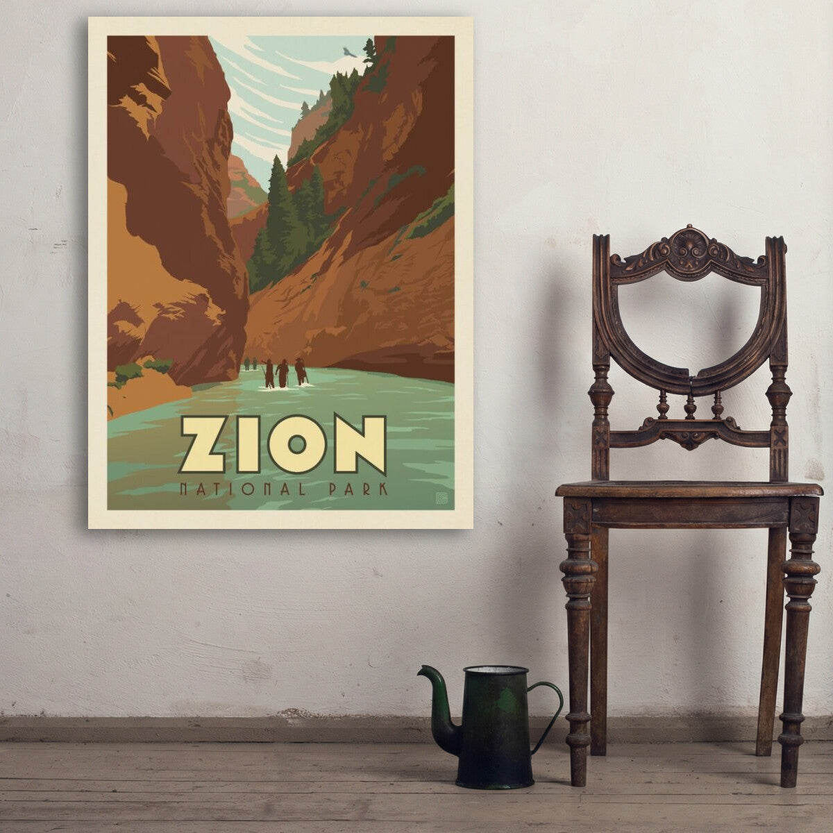 zion-national-park-hiking-the-narrows - 30x40 / Env