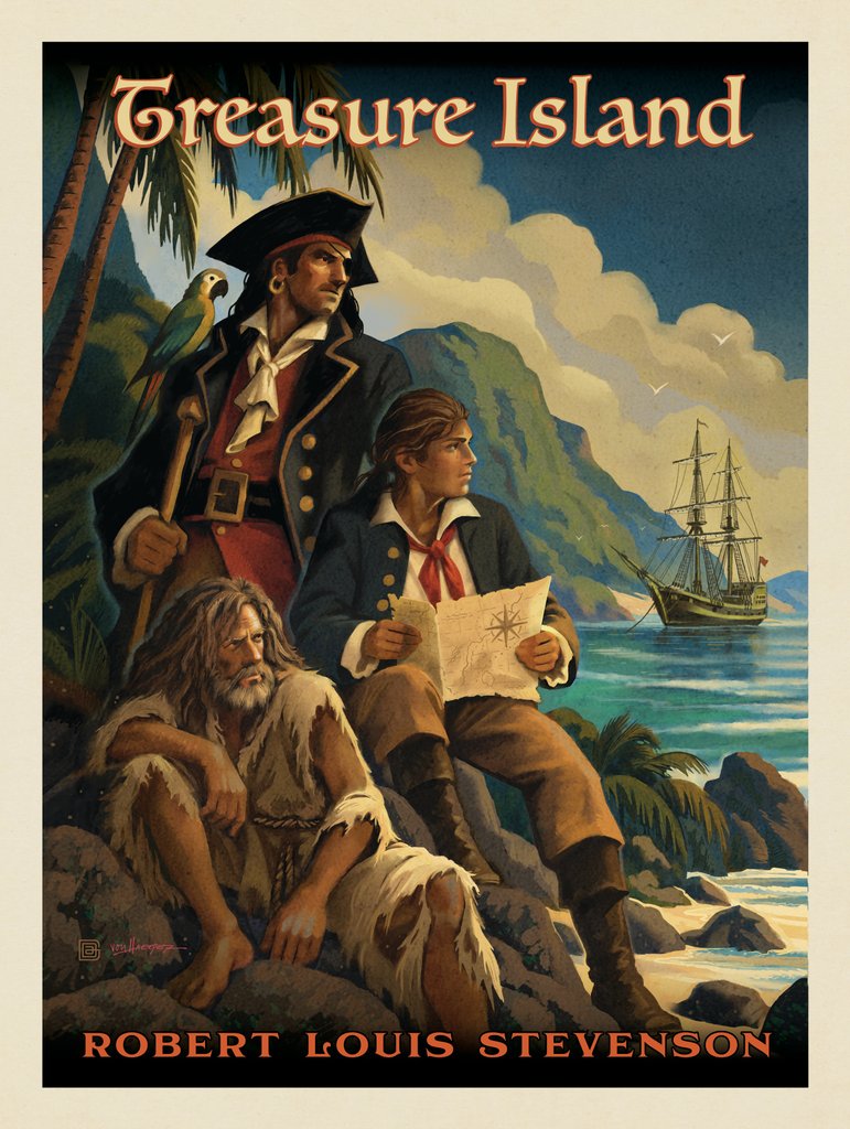Treasure Island: Robert Louis Stevenson (AVH) - Canvas - Artwork