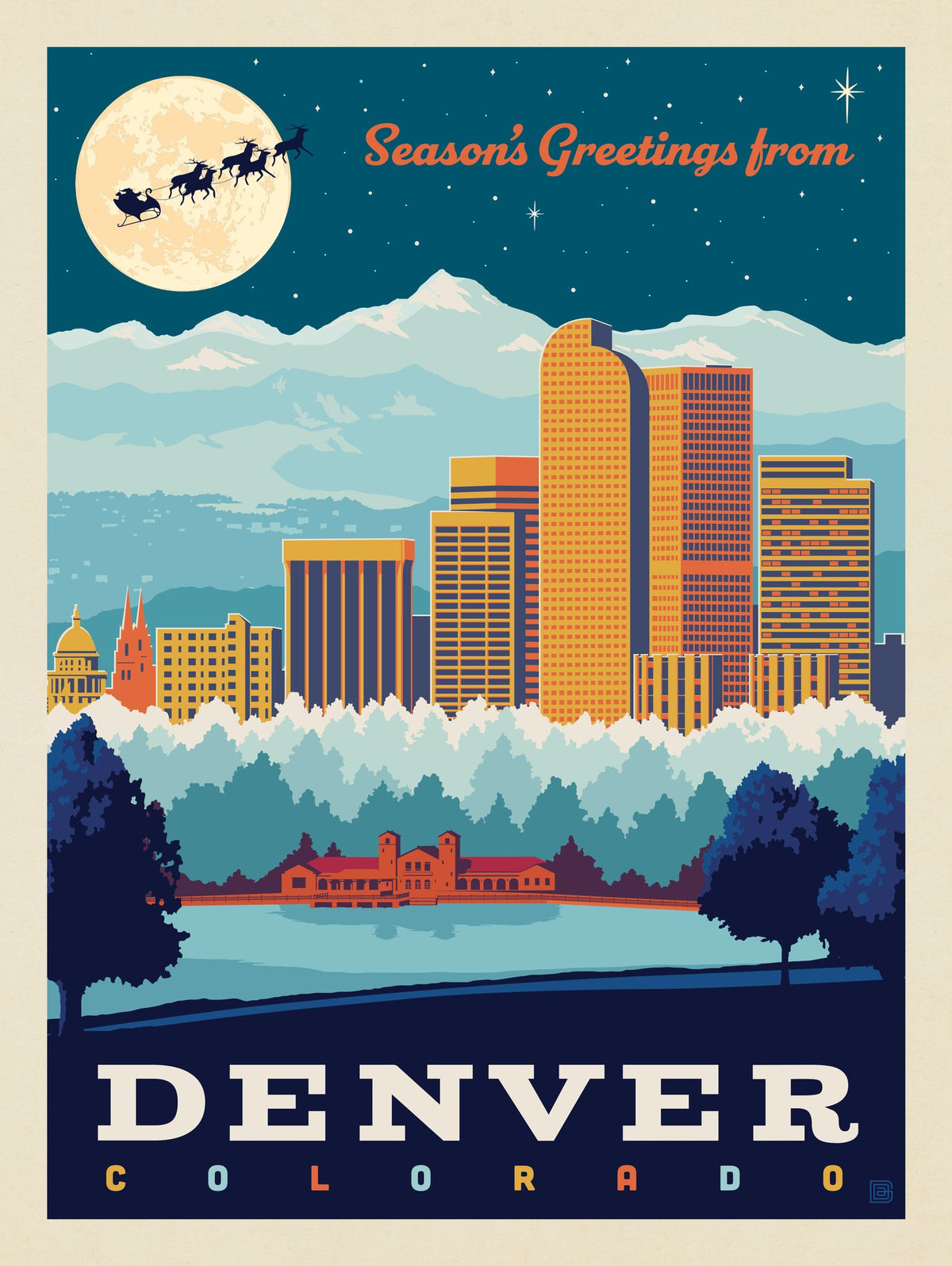 Season's Greetings From Denver - Puzzle - Artwork