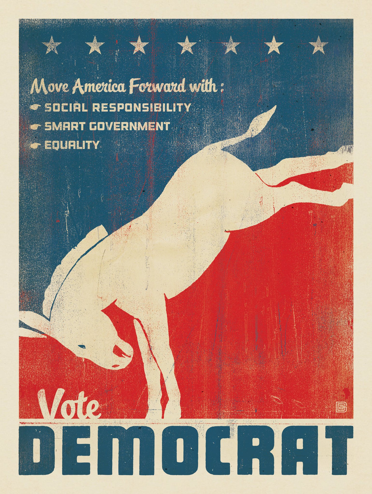 Political Pride: Vote Democrat - Puzzle - Artwork