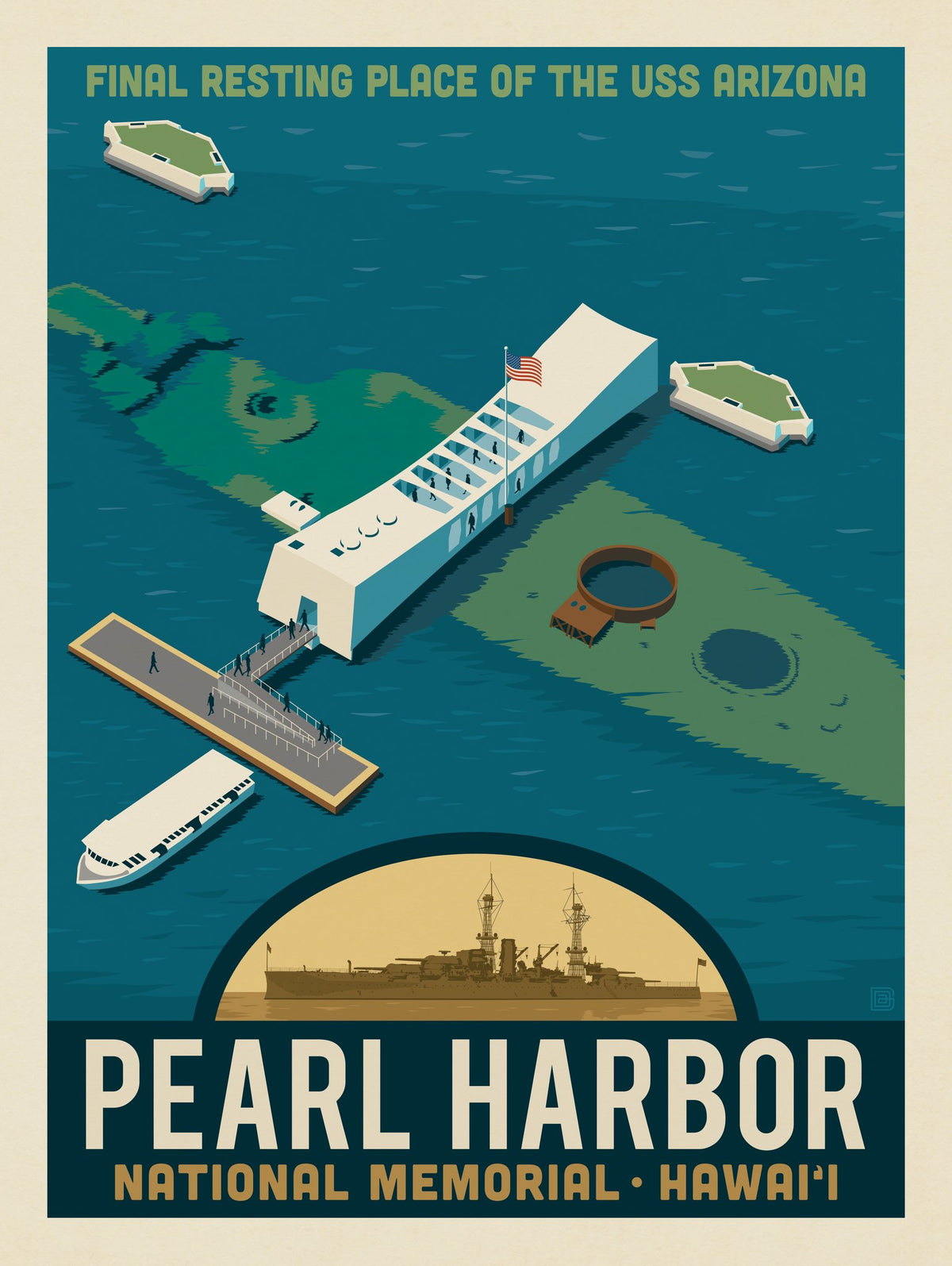 Pearl Harbor National Memorial, Hawai'i - Puzzle - Artwork