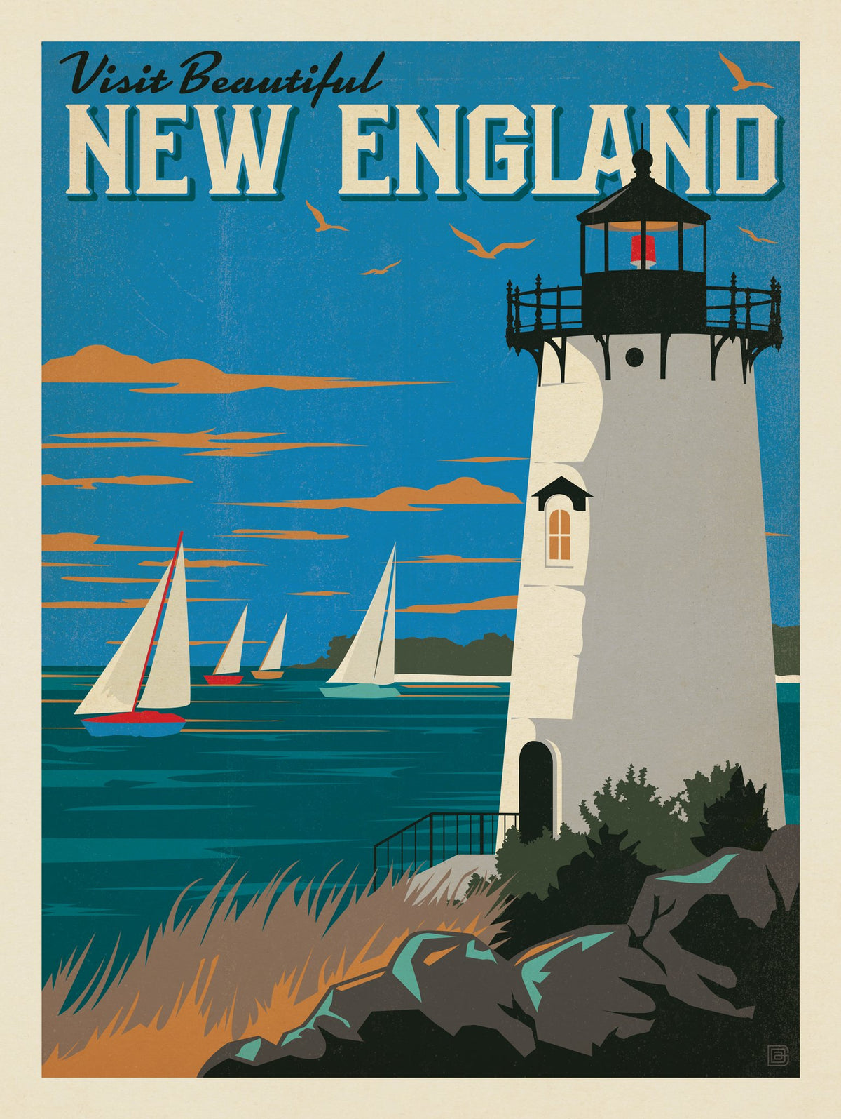 New England Lighthouse - Puzzle - Artwork