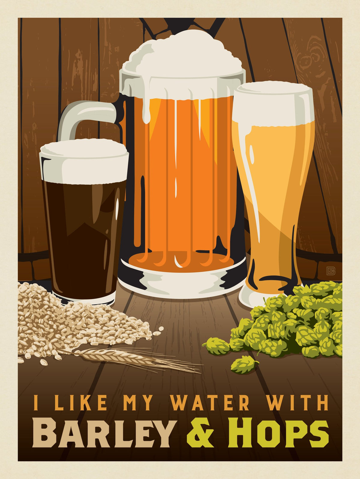 I Like My Water With Barley & Hops - Puzzle - Artwork