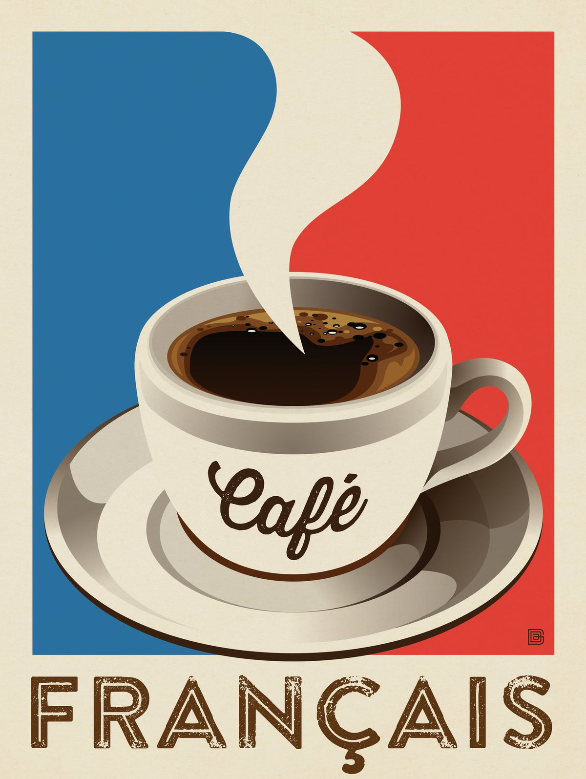 Cafe Francais: French Flag - Puzzle - Artwork