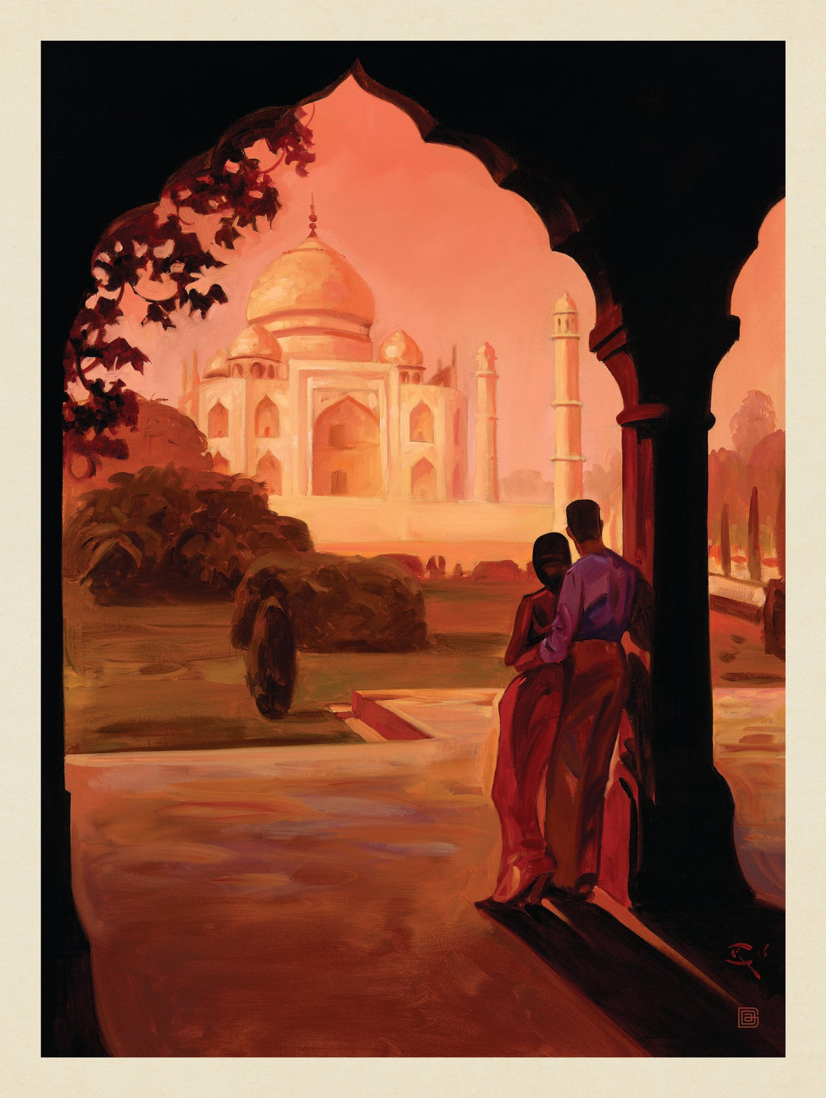 Oil Painting: Taj Mahal Moment - Puzzle - Artwork