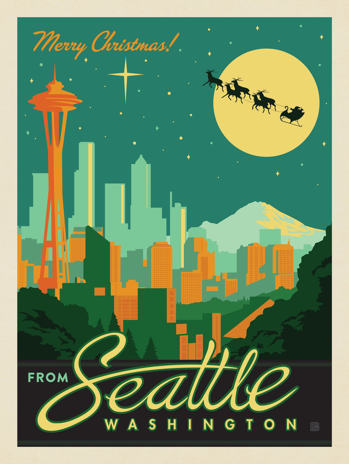 Merry Christmas From Seattle! - Puzzle - Artwork