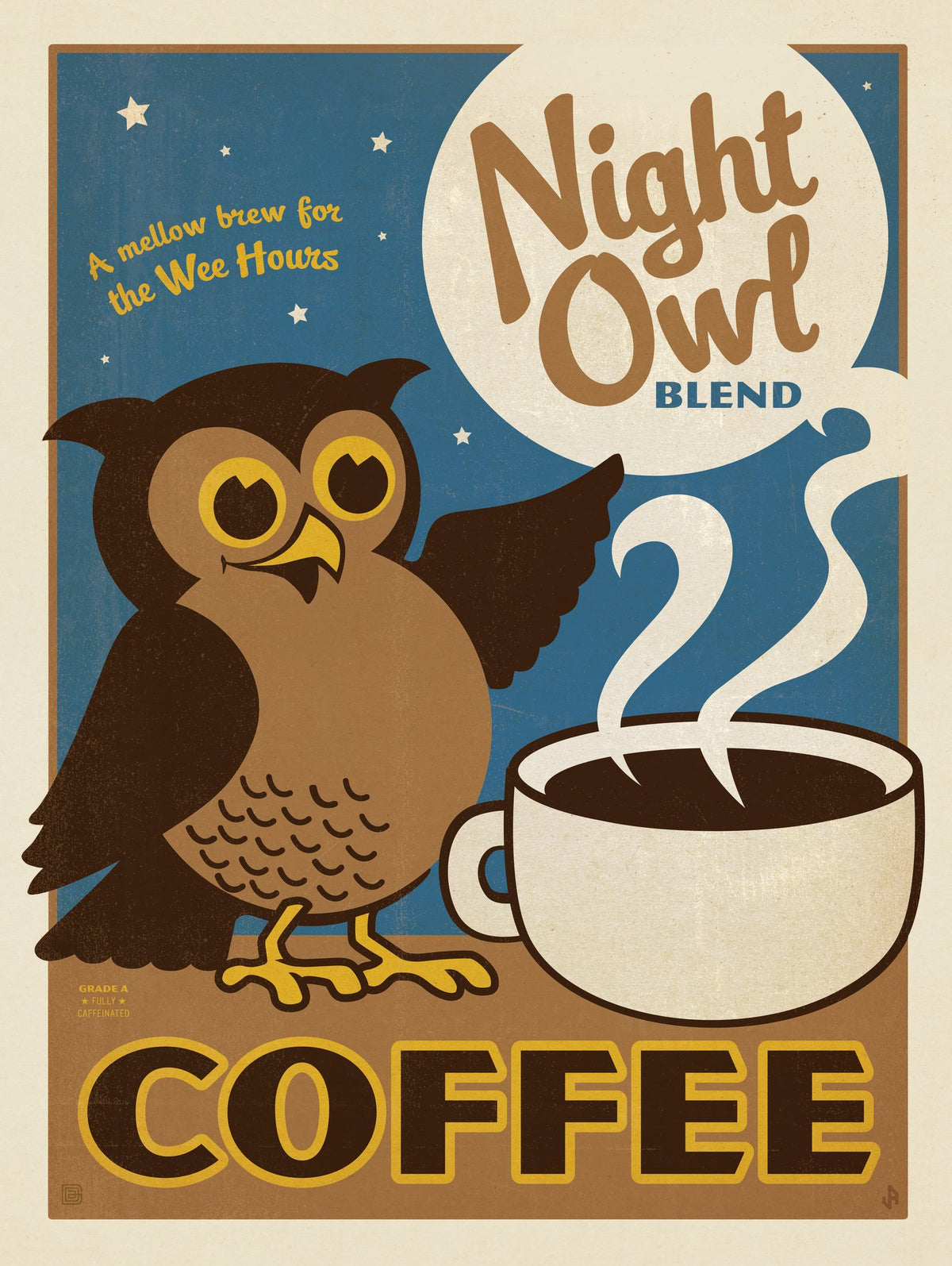 Night Owl Coffee - Puzzle - Artwork