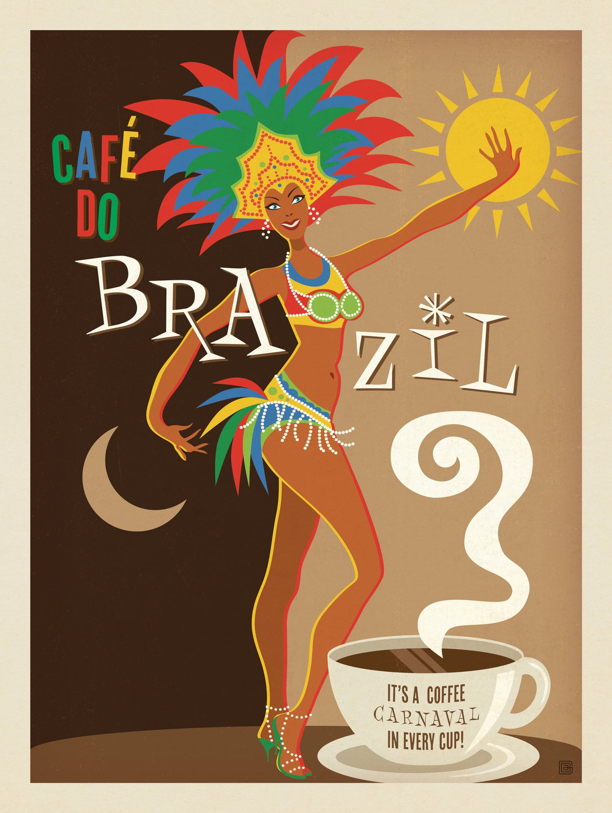 Brazil: Cafe Carnaval - Puzzle - Artwork