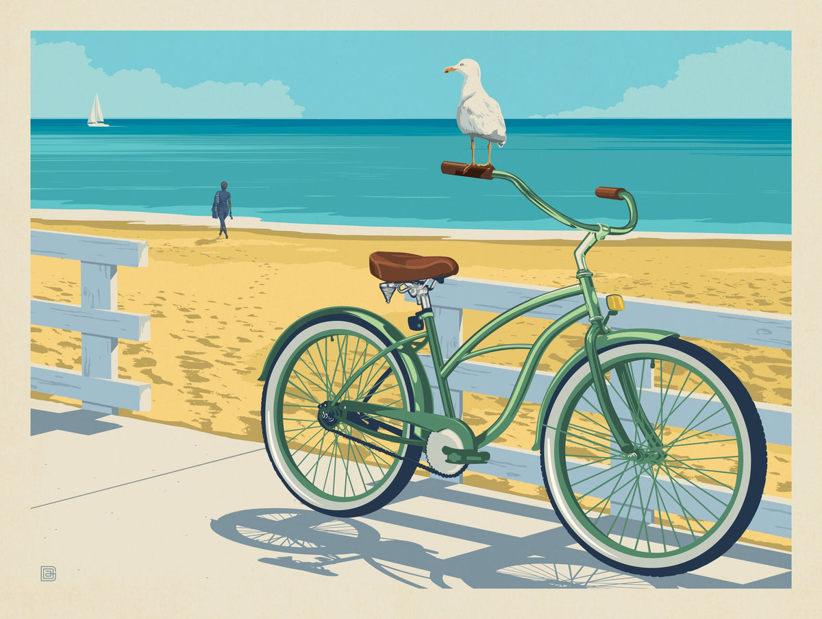 Beach Cruiser Bike - Puzzle - Artwork