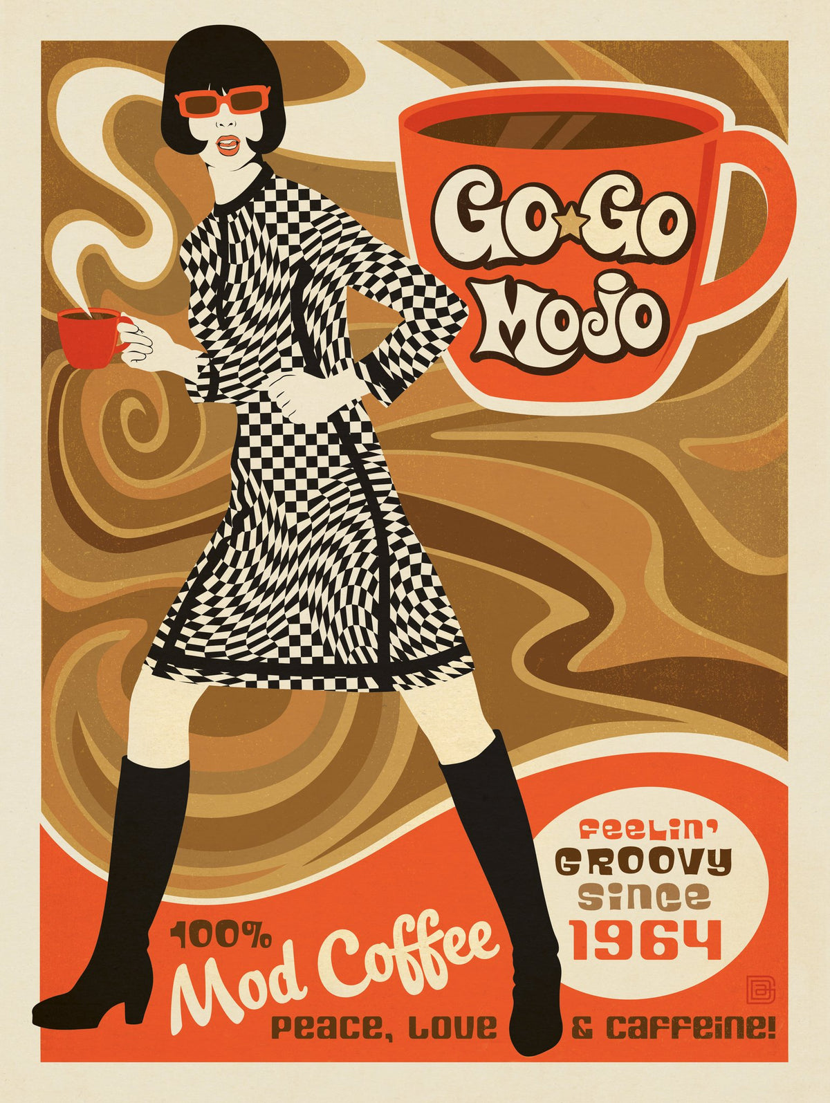 Go-Go Mojo Coffee - Puzzle - Artwork