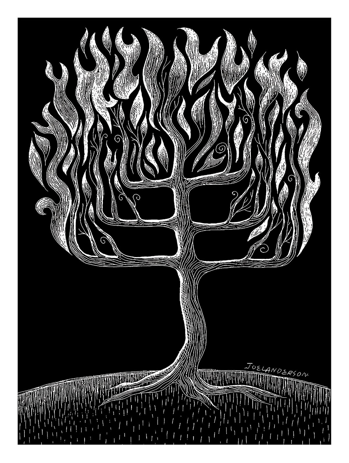 Scratchboard: Burning Bush - Puzzle - Artwork