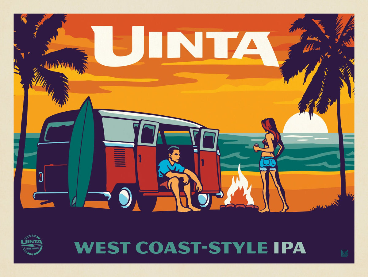 West Coast Surf Van (Pub Poster) - Puzzle - Artwork