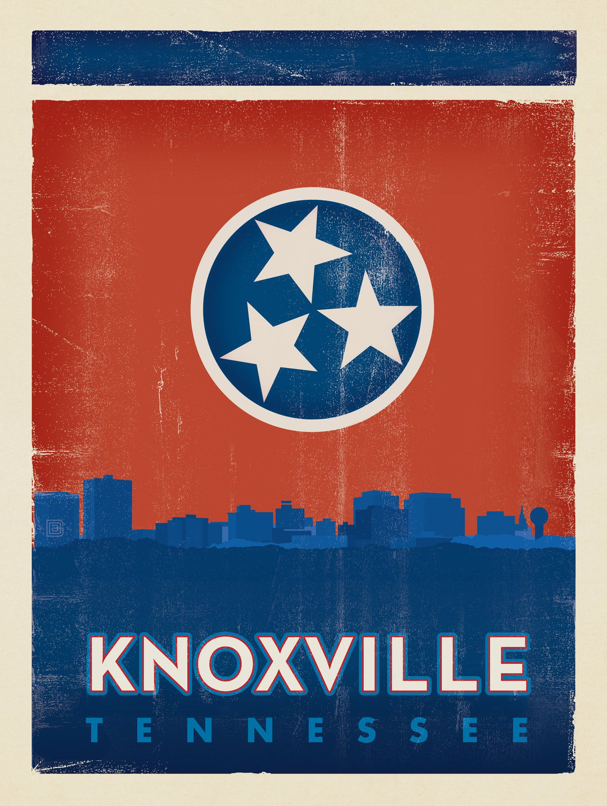 State Flag Knox Skyline - Puzzle - Artwork