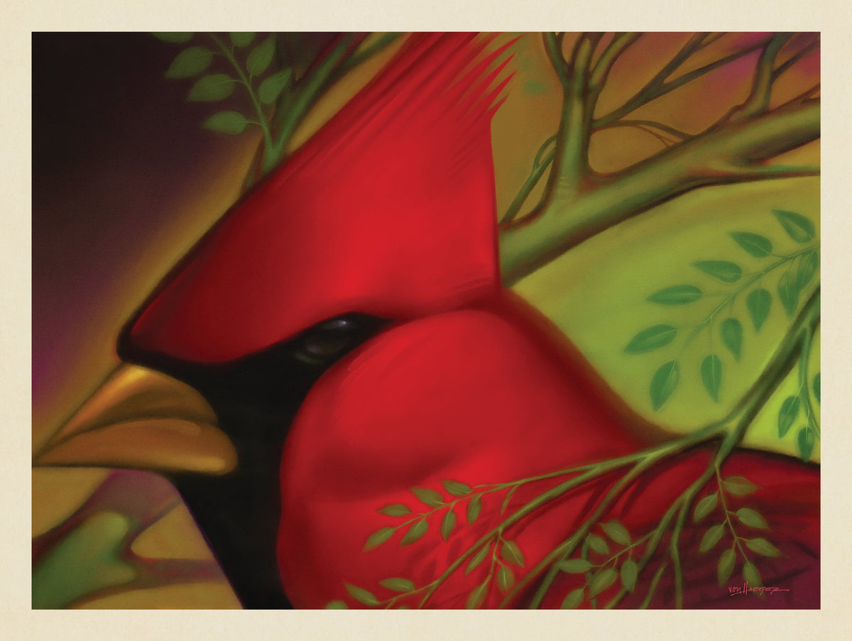 Pastel Painting: Redhead (Cardinal) - Puzzle - Artwork