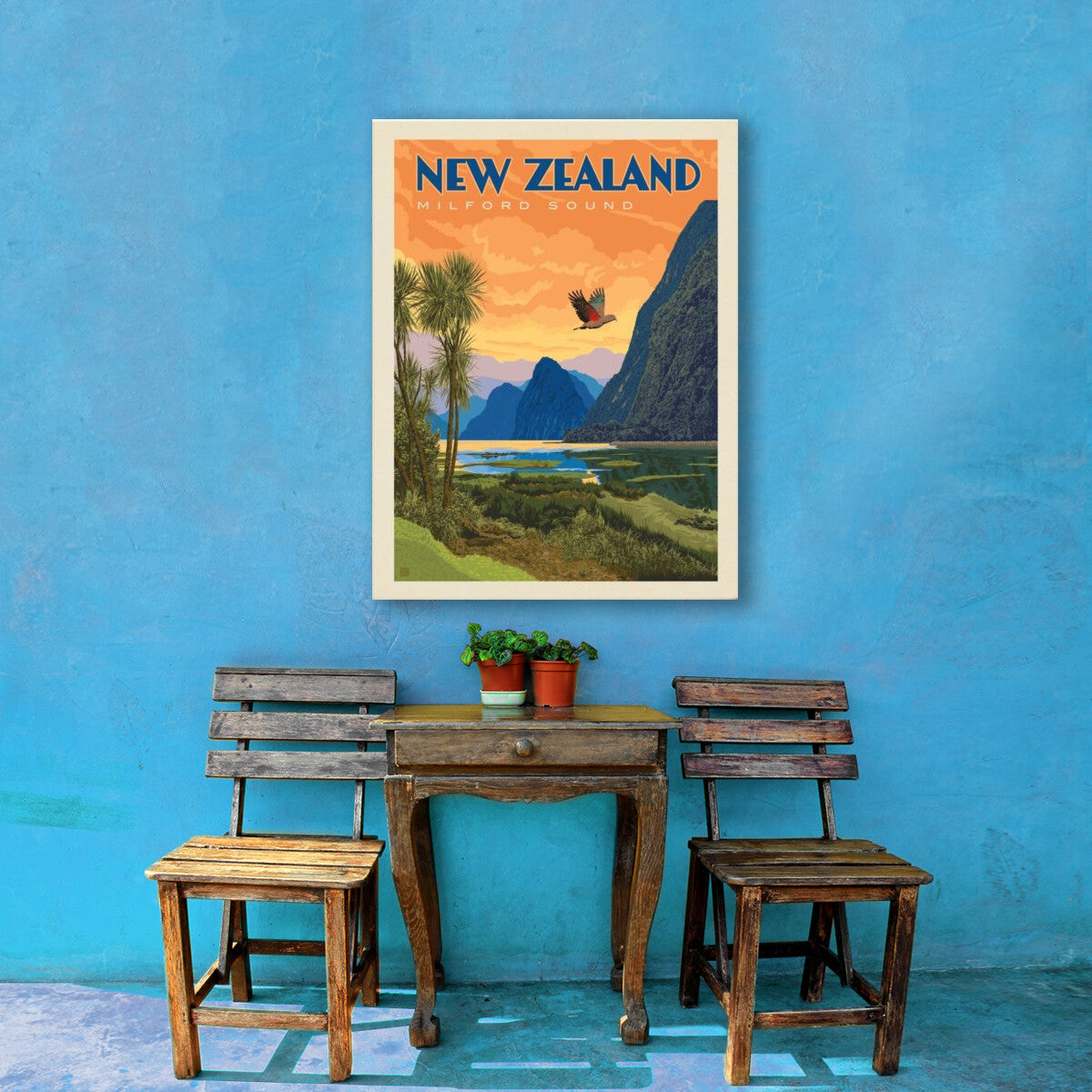 new-zealand-milford-sound - Canvas / 24x32 / Env