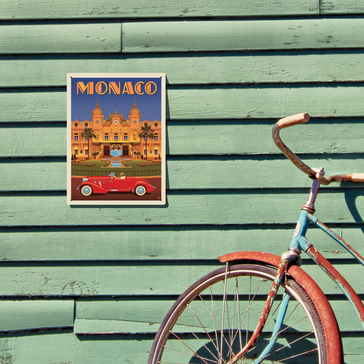 monaco-monte-carlo-casino - Metal Sign / 9x12 / Env