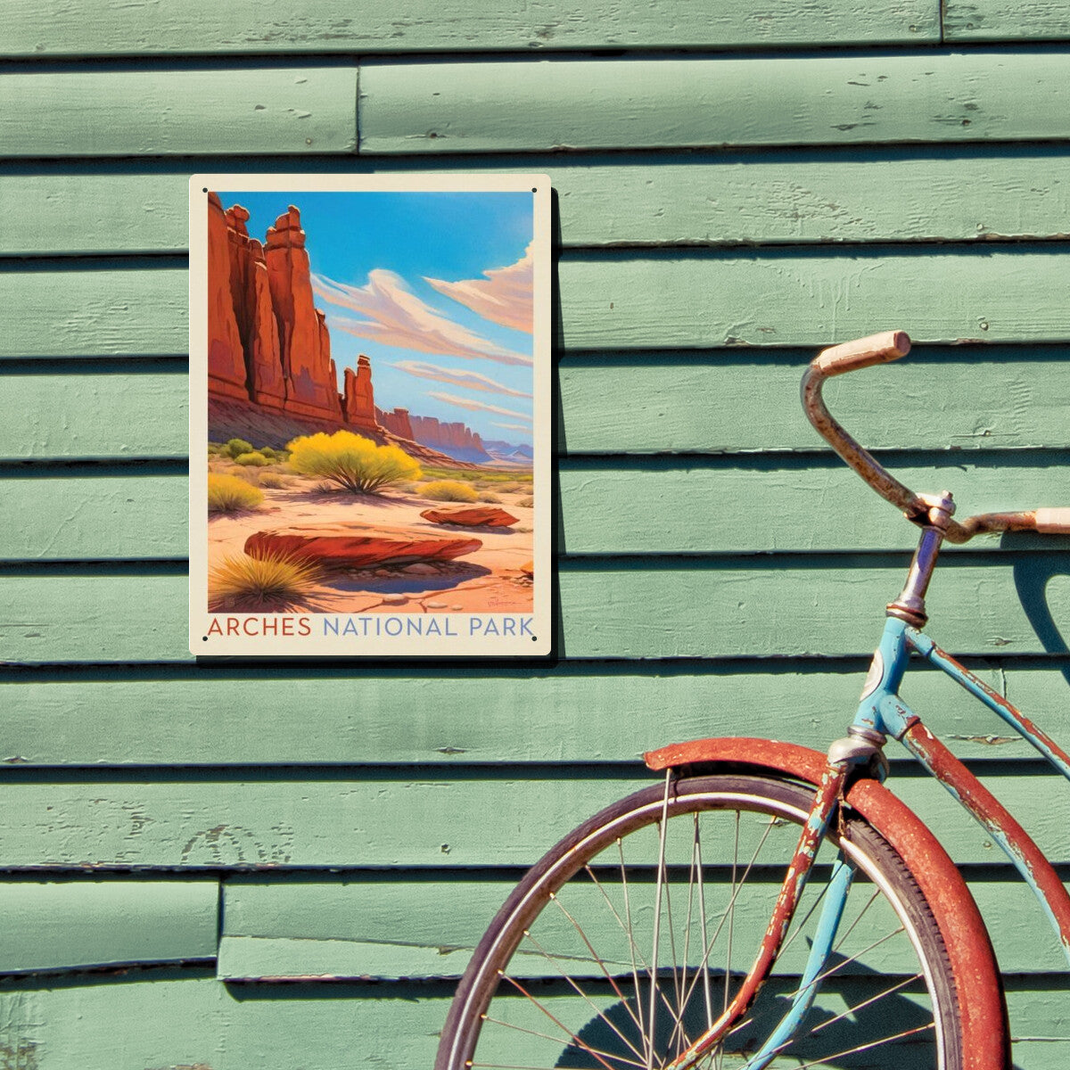 arches-national-park-park-avenue-trailhead - Metal Sign / 12x16 / Env