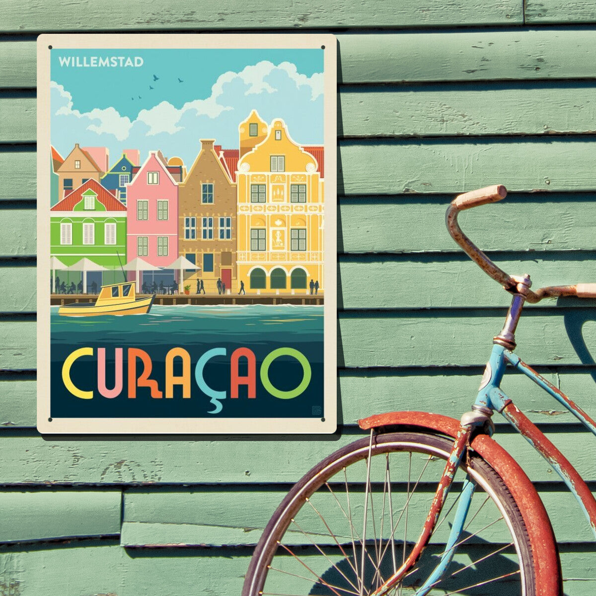 curacao-willemstad - Metal Sign / 18x24 / Env