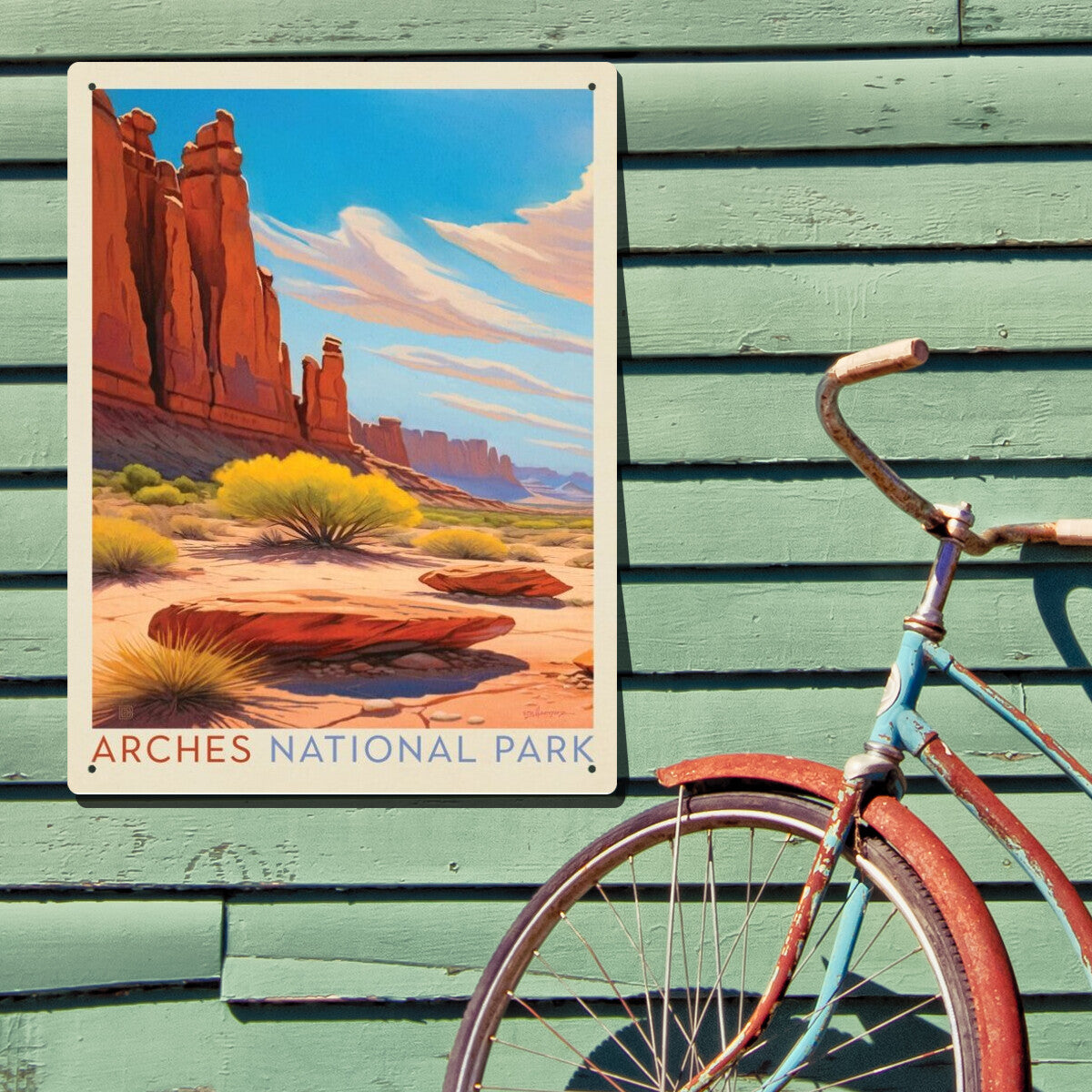 arches-national-park-park-avenue-trailhead - Metal Sign / 18x24 / Env