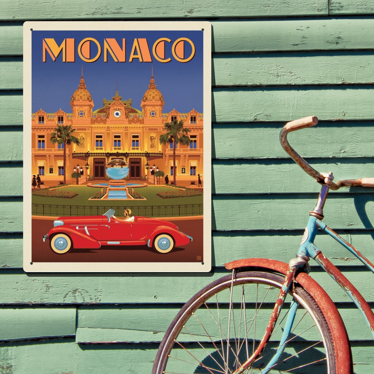 monaco-monte-carlo-casino - Metal Sign / 18x24 / Env