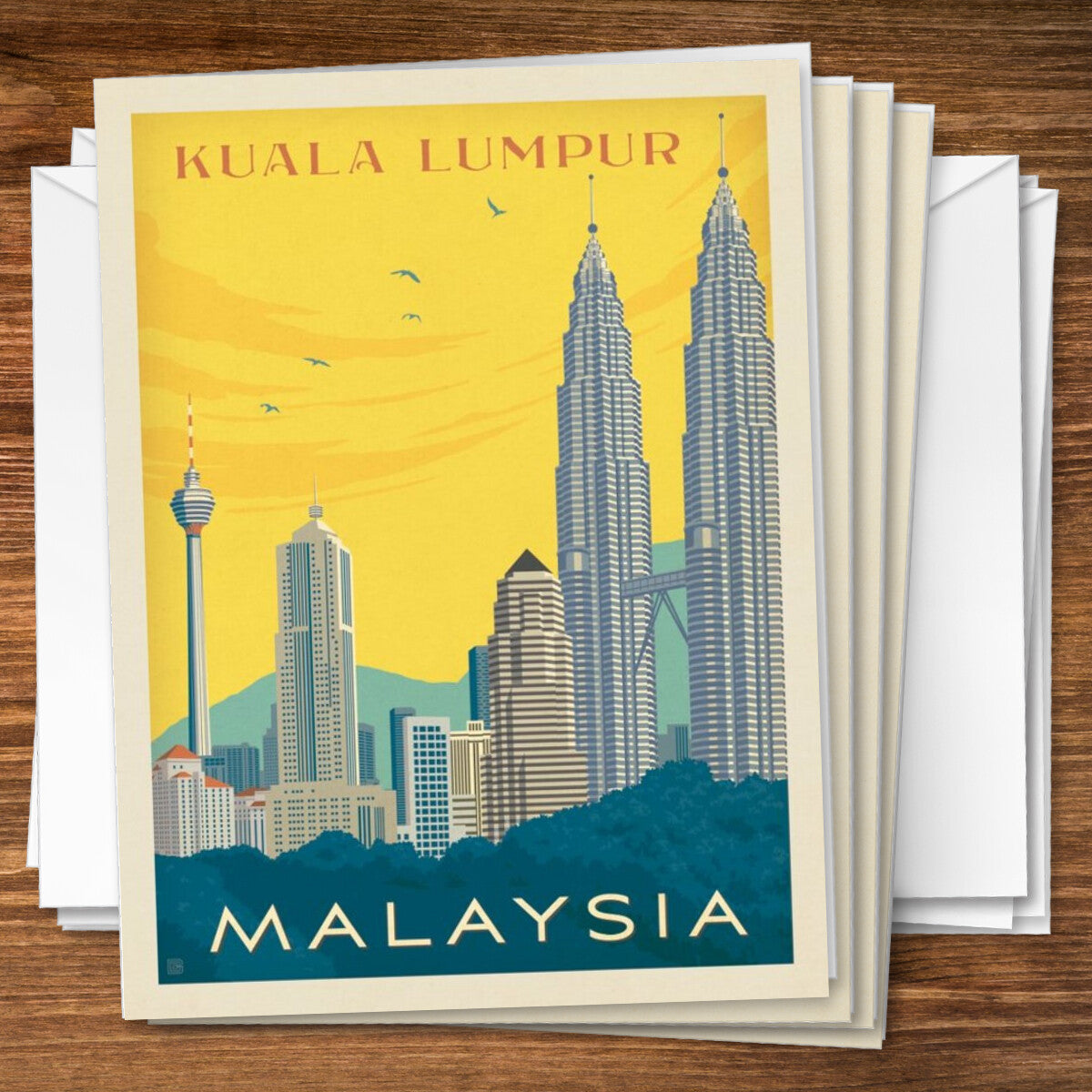 malaysia-kuala-lumpur-skyline - Notecards
