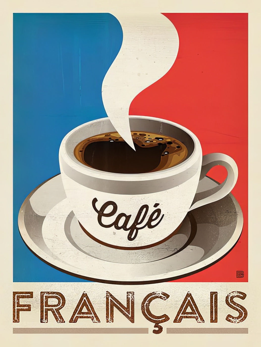 Cafe Francais French Flag