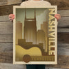 Bargain Bin Print: Spirit of Nashville-Guitar Skyline (Blow-Out!)