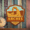 Metal Emblem Sign: NP Arches National Park