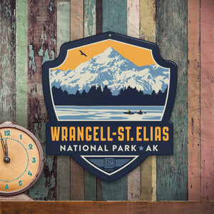 Metal Emblem Sign: NP Wrangell-St. Elias National Park