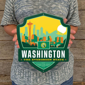 Metal Emblem Sign: SP Washington