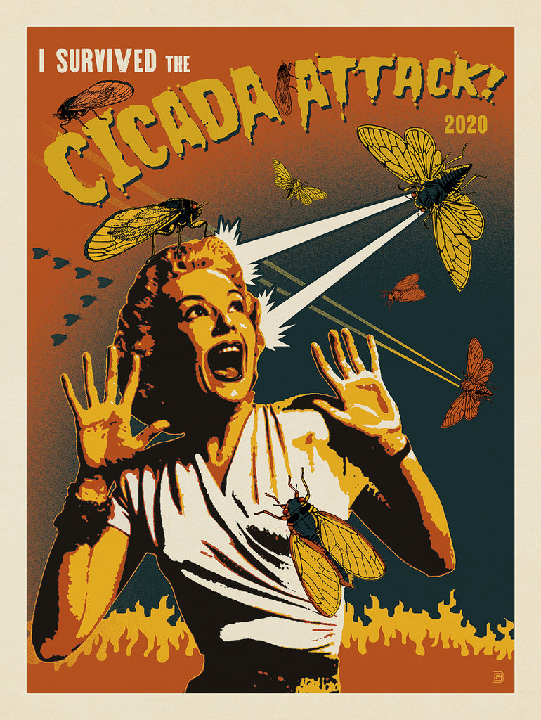 Cicada Invasion! - Surviving the Cicada Apocalypse with Vintage Poster Art!