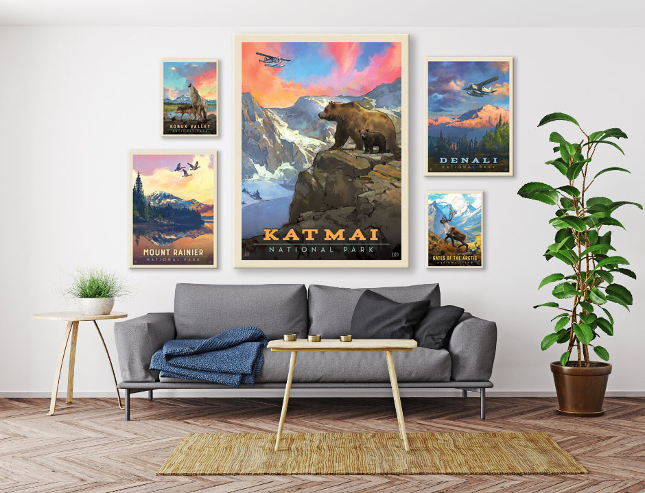 Living Room With Adg Poster Art