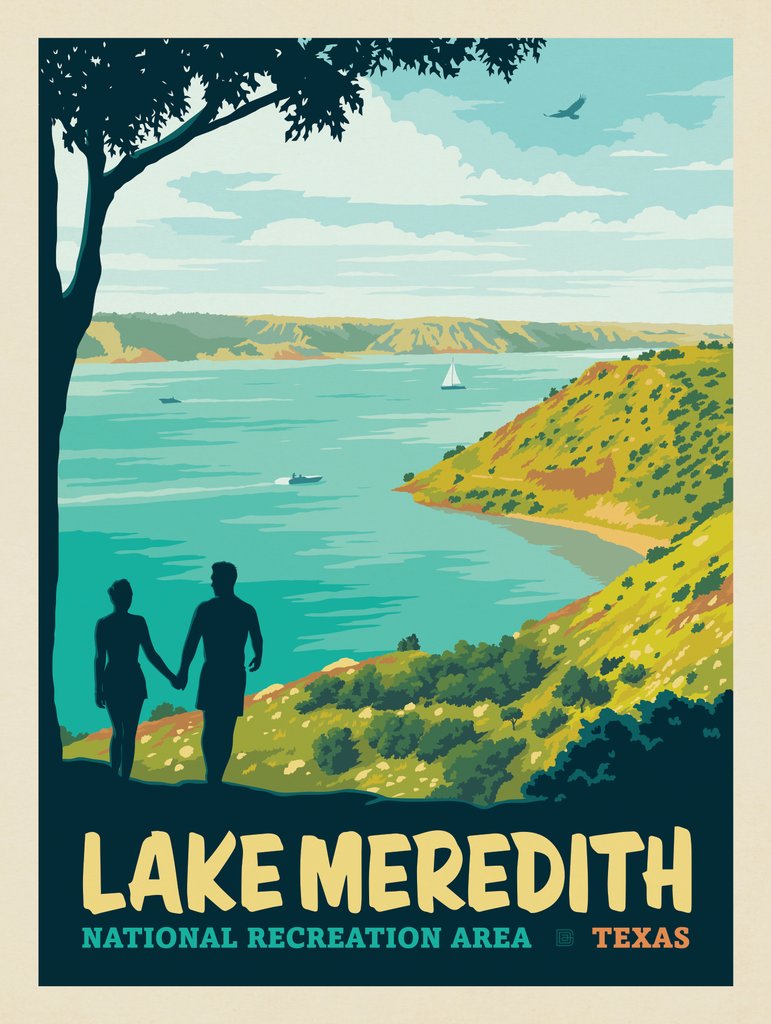 Lake Meredith National Recreation Area, TX - Art Print - Artwork