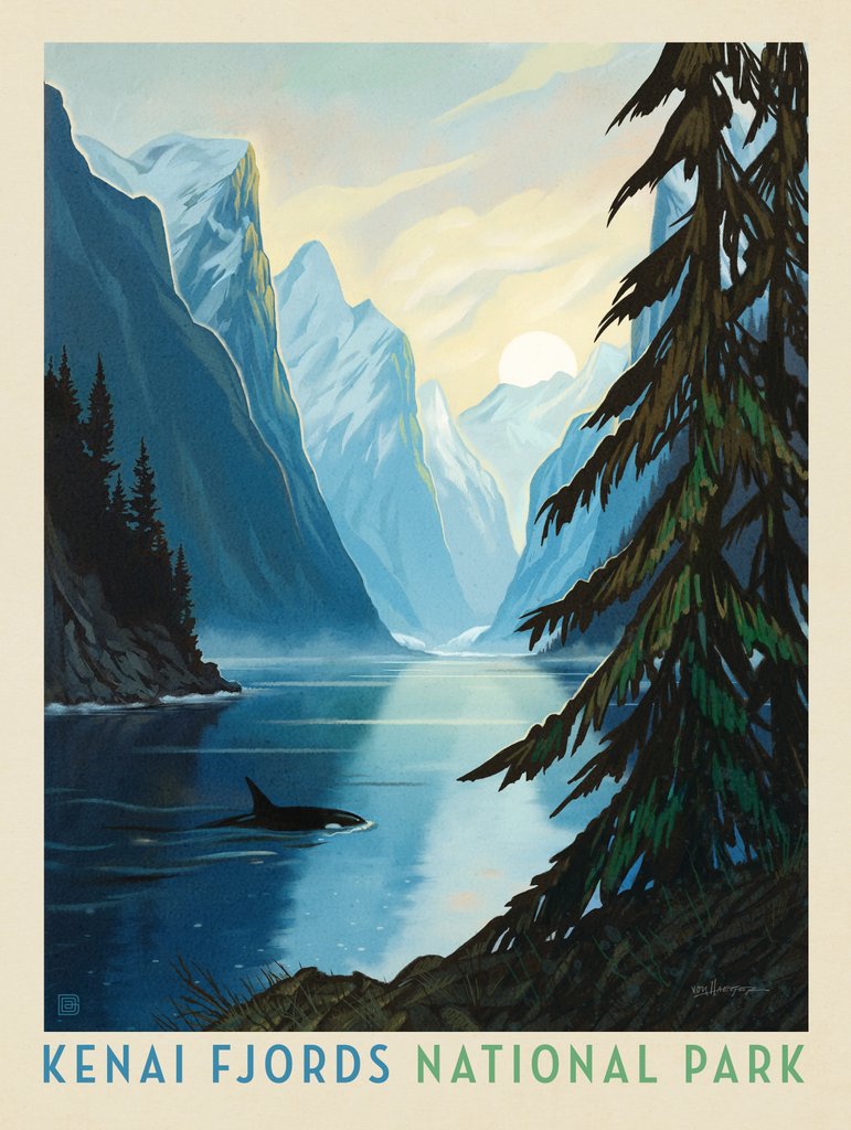 Kenai Fjords National Park: Orca - Canvas - Artwork