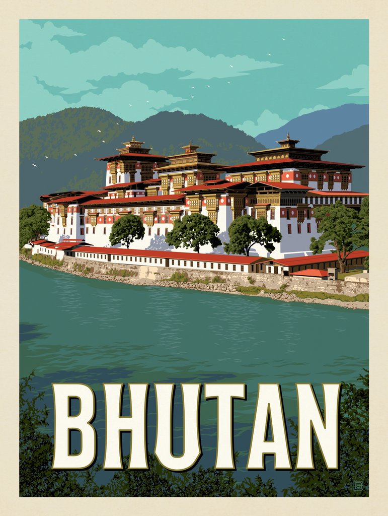 Bhutan - Postcards - Artwork