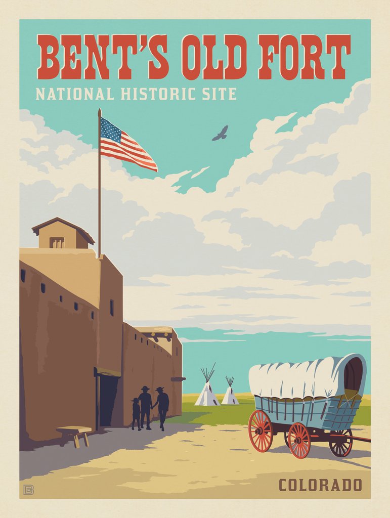 Bent's Old Fort National Historic Site, CO - Notecards - Artwork