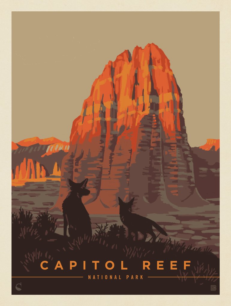 Capitol Reef National Park: Twilight - Notecards - Artwork