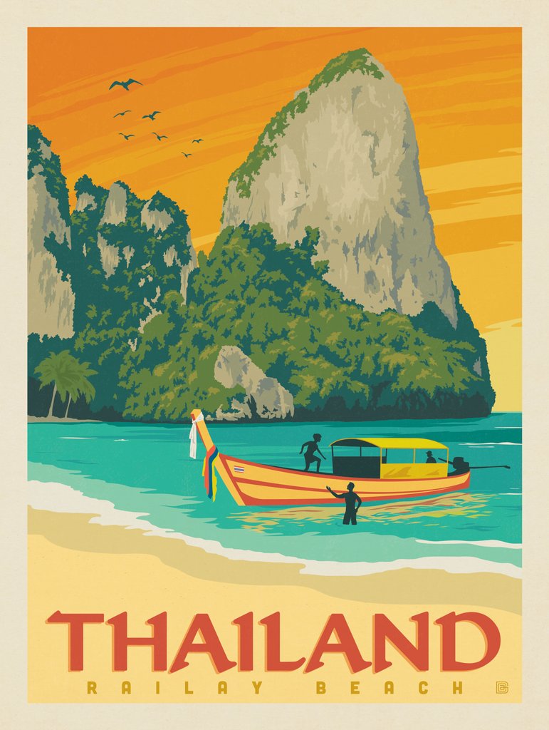 Thailand: Railay Beach - Notecards - Artwork
