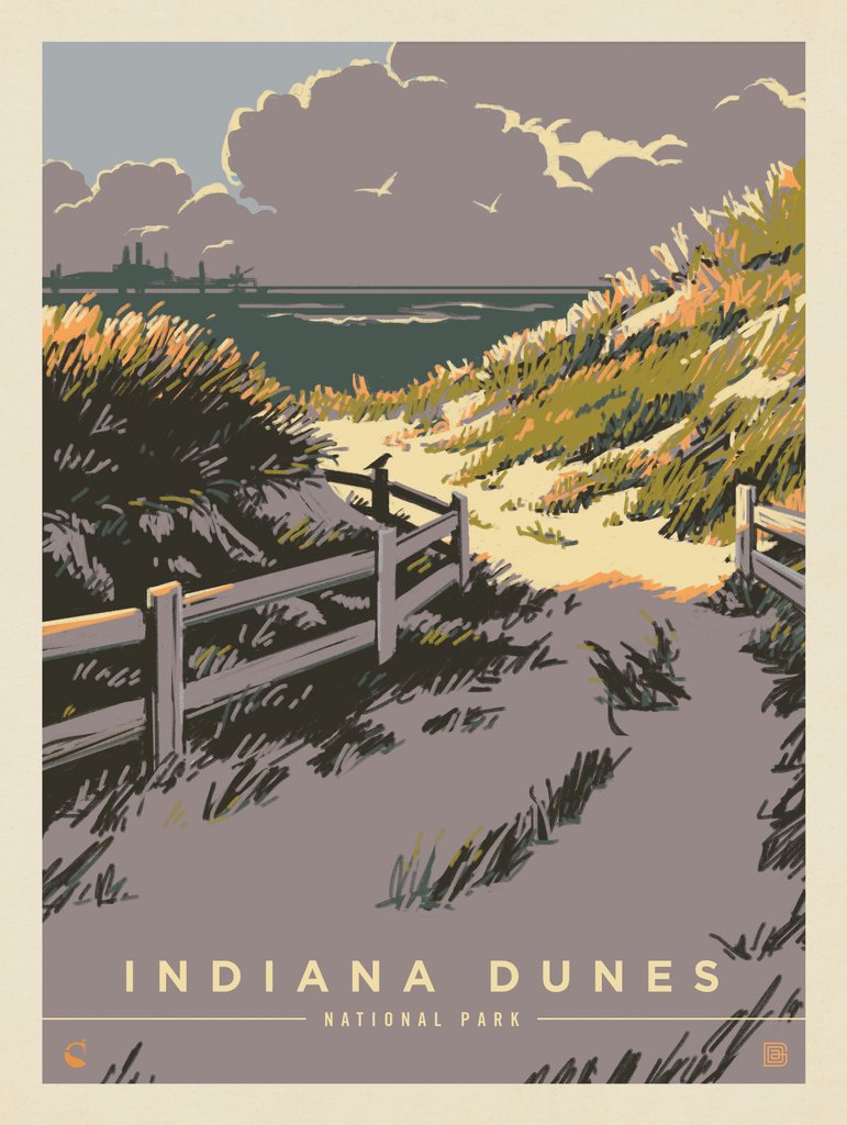 Indiana Dunes National Park: Lake Breeze - Notecards - Artwork
