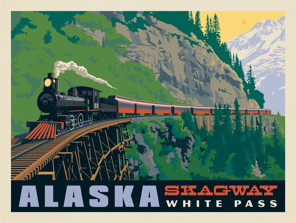 Alaska: Skagway - Canvas - Artwork