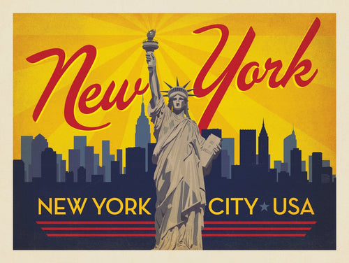 New York City: Horizontal Skyline - Art Print - Artwork